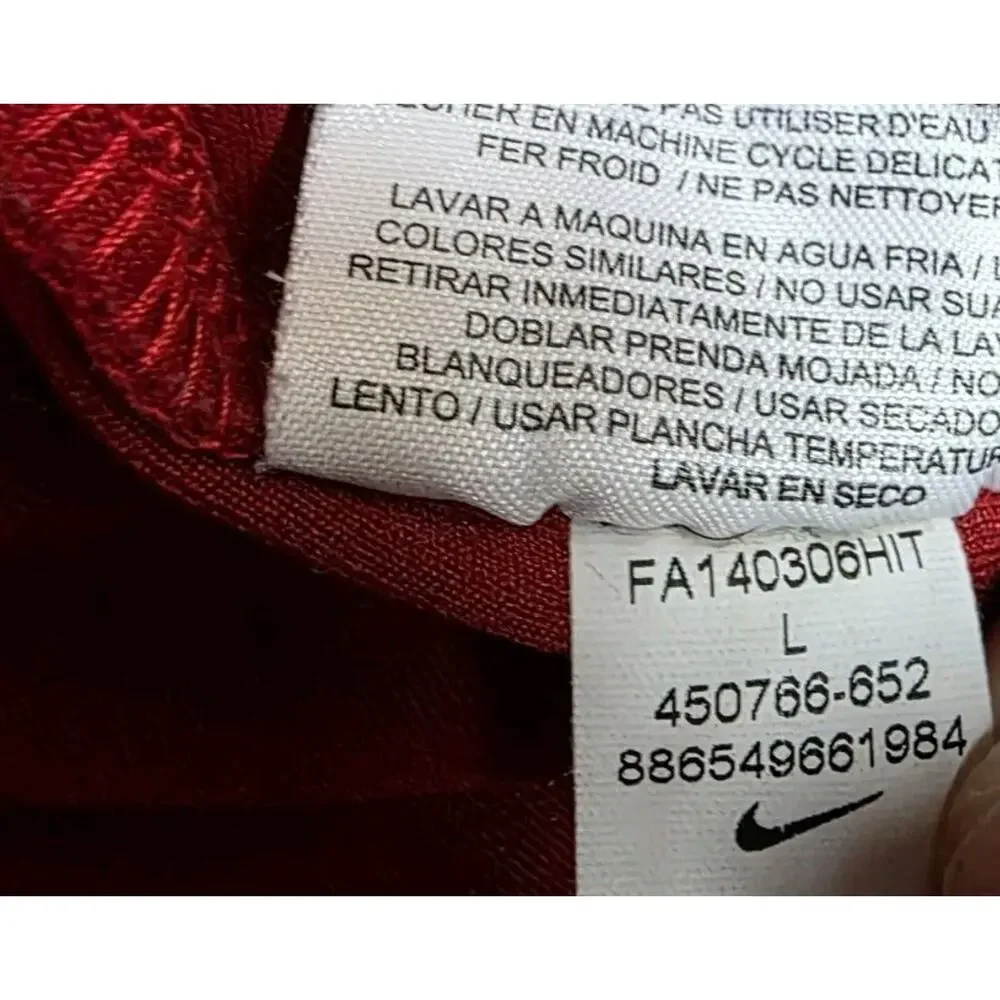 Nike Men's Large Red Athletic Shorts Basketball Sports Pockets Elastic Everyday